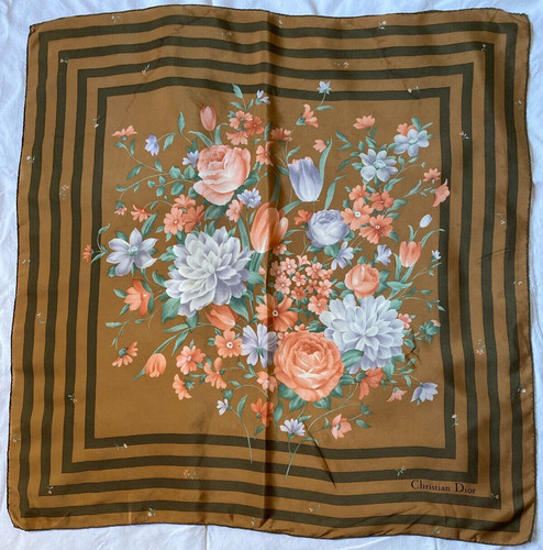 Foulard vintage soie - foulard,