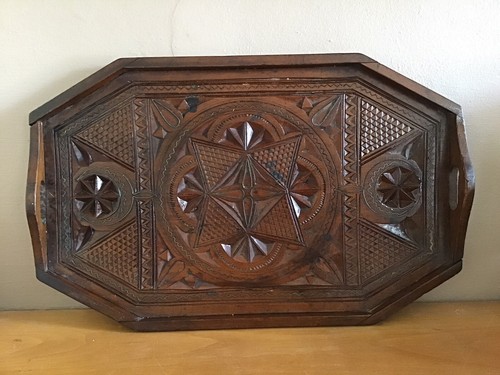 Grand plateau ancien bois - grand, en