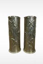 Paire de douilles d’obus WW1