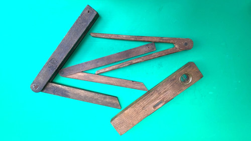 Ancien outil bois niveau - ancien,