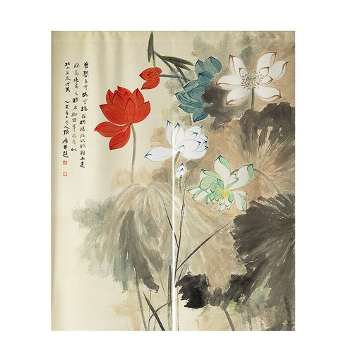 Style chinois porte rideau - porte,