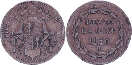 Etat pontifical mezzo - etat, baiocco