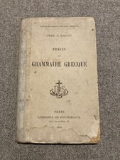 LIVRE GRAMMAIRE GRECQUE EXPEDITION SALONIQUE POILU SOLDAT FRANÇAIS WWI WW1 14 18