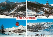 05 - Serre Chevalier - Chantemerle - Multivues - Hiver - Neige - Skieurs - CPM -