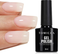 TOMICCA Vernis Semi Permanent Blanc Laiteux, 8Ml Vernis Semi-Permanent Naturel F