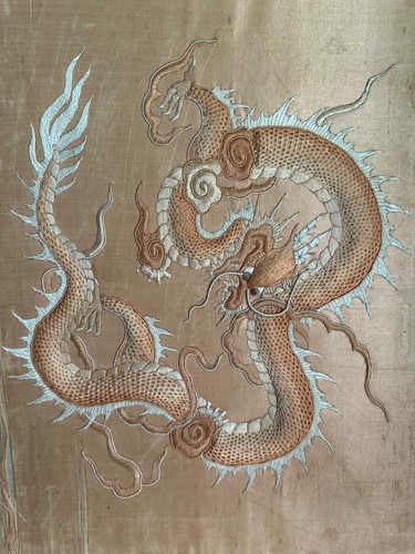 Ancienne broderie chinoise sur