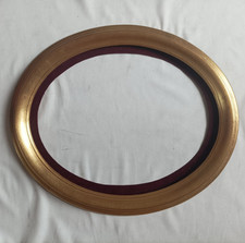 Cadre ovale en bois doré à la feuille - XXe siècle - Feuillure 50 x 40 cm - n°2