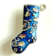 Broche / Pendentif NOËL Bleu