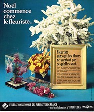 PUBLICITE ADVERTISING 024   1975   FEDERATION FLEURISTES DE FRANCE  & INTERFLORA