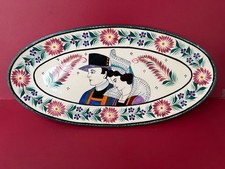 Plat "Couple Breton" Faience Henriot Quimper