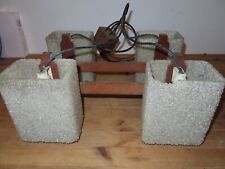 Lustre Suspension Scandinave bois et Perspex Tek Vintage