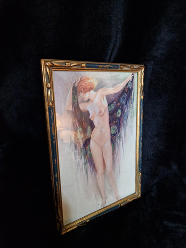Cadre art déco - art, nue