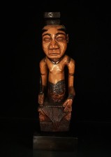 Ancienne statue Africaine de l'ethnie Ndop Kuba de la RDC ex Zaïre .