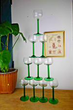 Lot de 10 Verres à Vin Alsaciens Luminarc France - Pied Colonne Droit, Bon État