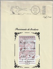Fiche point de croix "  Coeur de Lin  " PASSIONNÉE DE BRODERIE