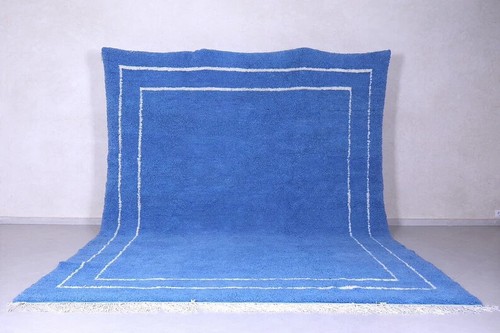 Tapis marocain bleu - bleu,