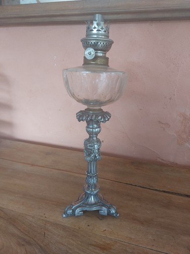 Lampe pétrole pied bronze - pied,