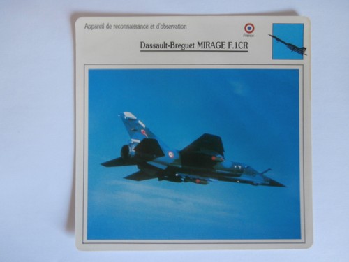 Carte fiche avion - fiche, dassault