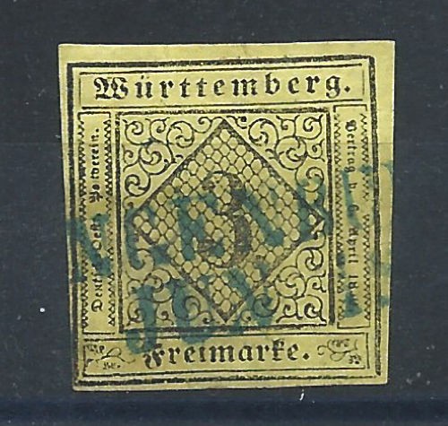 Wurtemberg obl 1851 - wurtemberg, n°2