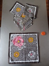 Lot 11 Serviettes De Table Vintage Années 60's 70's Fleurs