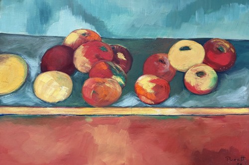 Peinture huile compote - peinture,