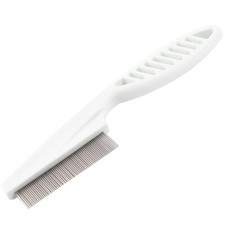 métal pour animal Chien dents massant Toilettage Râteau Peigne Trimmer Blanc
