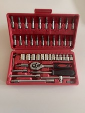 Boite de Douilles et Embouts 1/4 vis Torx cliquet 46 Outils Mécanique