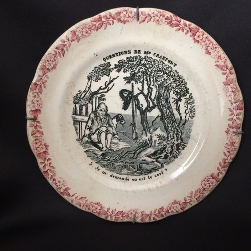 Assiette parlante xixème - assiette,
