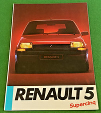 Brochure de Vente  RENAULT Supercinq -  Année Modèle 1985 - Bel Etat.
