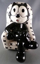 Felix le Chat - Tirelire Céramique Stc 14 cm - Félix Assis sur son Fauteuil