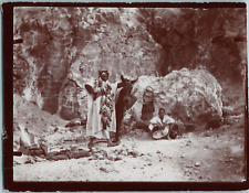 Algérie, montagne de sel, portrait, types, chasse aux pigeons vintage print,  