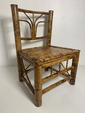 Ancienne chaise enfant en Bambou Flammé