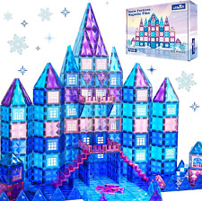 102Pcs Frozen Princess Castle Magnetic Tiles Building Blocks - 3D Diamond Blocks
