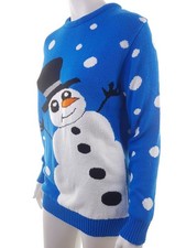 ✨ MERRY CHRISTMAS Pull de Noël Étoile pour Femmes Bleu XS Manches longues ✨