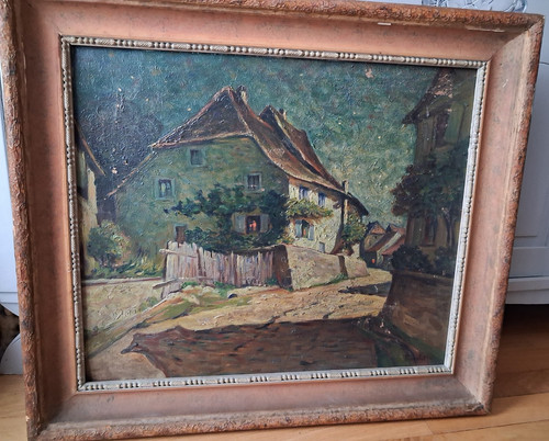 Grand superbe tableau ancien - grand,