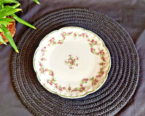Assiette céramique florale - en,