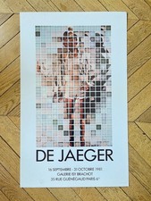 Stefan de Jaeger - Poster Affiche vintage exhibition art Paris 1981 Isy Brachot