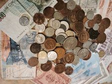 N°321)  - LOT -900g  PIECES DU MONDE  avec BILLETS DIVERS -