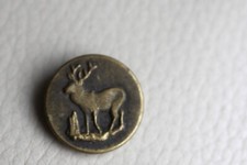 bouton vareuse - manteau - veste - chasse - cerf - ancien  - 25 mm - BE
