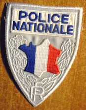 INSIGNE TISSU OBSOLÈTE - POLICE NATIONALE - CARTE DE FRANCE - 67mm x 90 mm