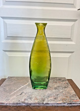 Ancien Vase Décanteur Soliflore Carafe Vert Espagne 37 cm