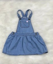 Carter's Toddler Girl Denim Jean Snap Button Closure Overall Pocket Dress 18M