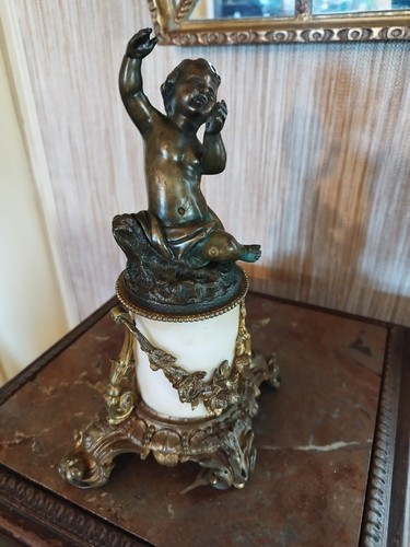 Statuette putto bronze du - bronze,