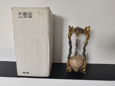 COMME NEUF - Franklin Mint Merlin sablier en Crystal Hourglass ÉTAIN OR 24KT