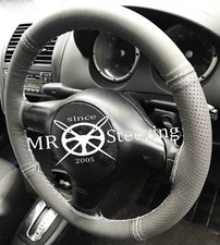 Pour 1991-04 Peugeot 106 Gris Deux Tons Housse Volant Cuir Blanc Point