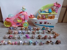 Lot LPS LITTLEST PETSHOP Bateau croisière + voiture + 50 figurine oiseau girafe