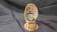 Ancien encrier coquillage décor bateaux  souvenir Le Havre