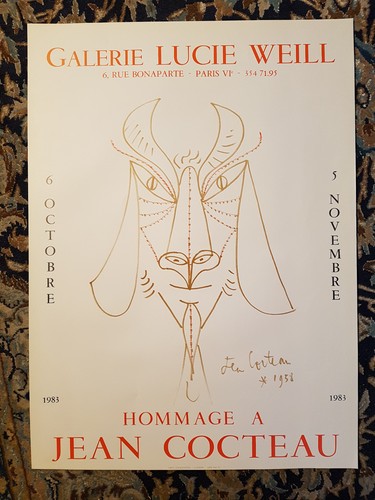 Affiche 1983 jean - affiche, cocteau