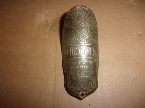 Ancienne plaque velo laiton - plaque,