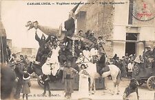 CPA MAROC CARTE PHOTO CASABLANCA VEGLIONE ORGANISE PAR LA VIGIE MAROCAINE N°16